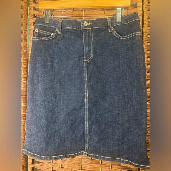 Just jeans Made In USA Skirt Front slit Denim Woman Junior SZ 13 Mostly cotton - Picture 13 of 13